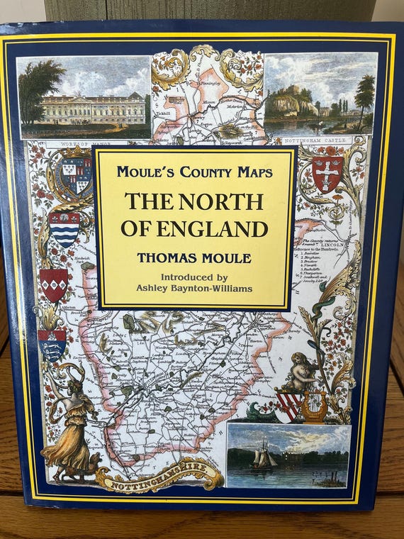 The North Of England County Maps By Thomas Moule, Collection Of Maps Ideal For Craft Use.