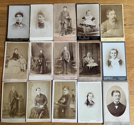 Vintage Carte De Visite Victorian Photographs Collection.