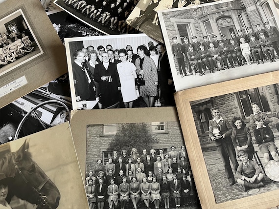 Collection Of Large Vintage Photographs Some On Board.
