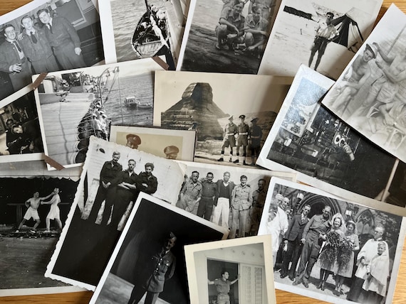 Collection Of Vintage Military Themed Photographs.