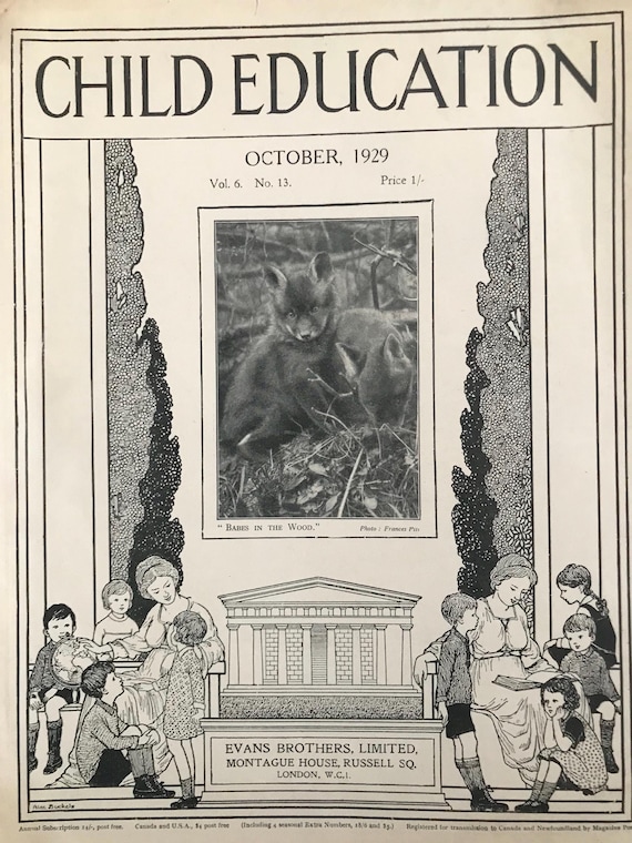 Rare 1929 Child Education Lions and Fairy Carpet.