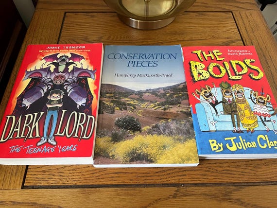 Signed By The Author Book Collection, The Bolds (Julian Clary), Conservation Pieces ( Humphrey Mackworth-Praed,Dark Lord( Jamie Thompson).