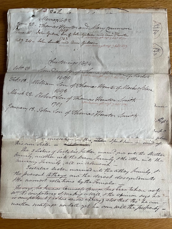 Vintage Handwritten Document Dated 1819 From Vault Clearance In Need Of Research.