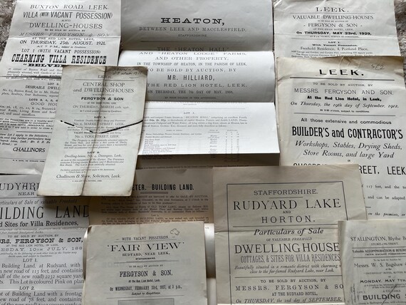 Large Quantity Of Vintage Property To Be Sold At Auction Posters, Victorian And Early 20th Century.
