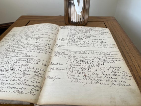 Large Victorian Handwritten Journal, Estate Book Or Workman’s Day To Day Book 1899/1900 ( Needs Reserch ).
