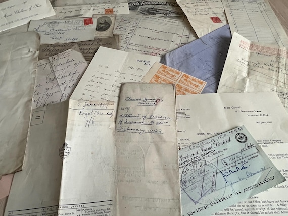 Large Collection  Of Vintage Documents, Invoices, Letterheads.