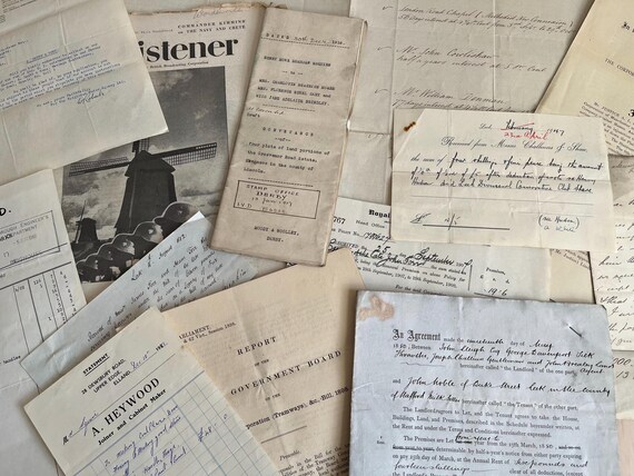 Vintage Ephemera Mixed Lot, Victorian And later.