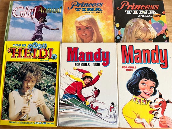 Collection Of 60/70/80s Vintage Girls Annuals.