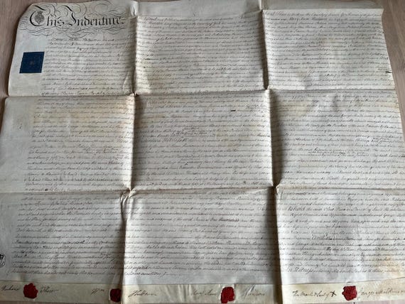 Rare 1817 Large Indenture, Surrender Of A Mortgage Term Of 100 Years In An Estate At Halton Holgate.