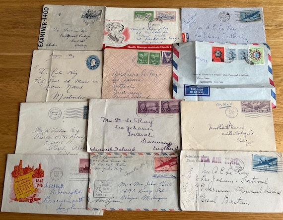 Vintage Unites States Stamped Envelopes 1930/40s.