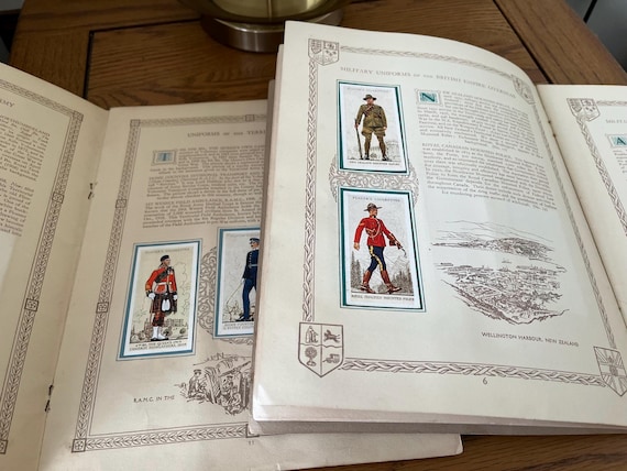 Uniforms Of The Territorial Army & Military Uniforms Of The British Empire Overseas Rare John Player Vintage Card Albums.