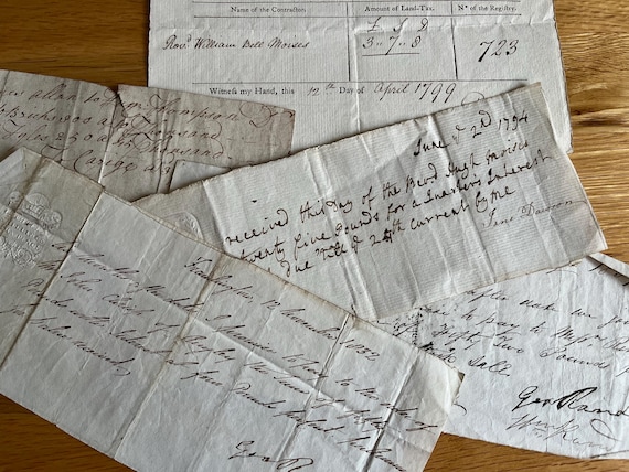 Collection Of Vintage Ephemera Relating To Northumberland Many 1700s.