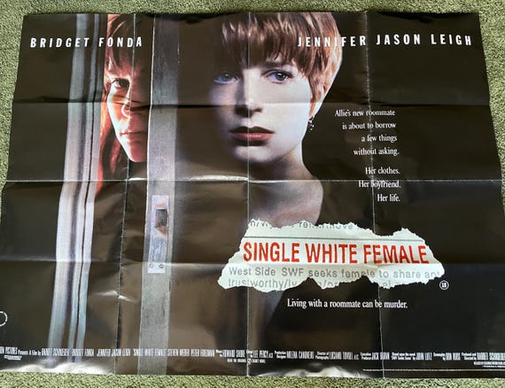 Large Vintage 1990s Single White Female Movie Poster.