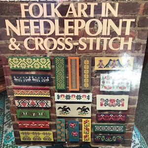 Folk Art In Needlepoint & Cross -Stitch, First Edition.