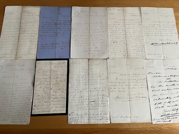 Collection Of Vintage Victorian Handwritten Letters.