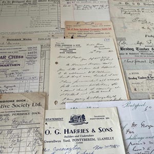 Membretes de la colección de efímeras galesas.