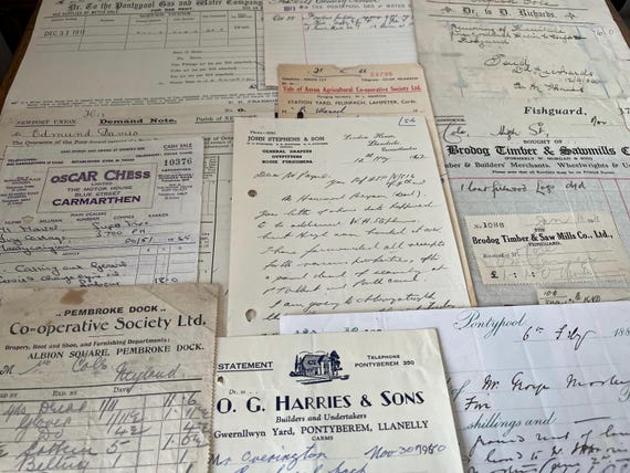 Welsh Ephemera Collection Letterheads.