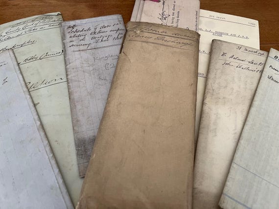 Vintage Documents Collection Many Handwritten Victorian And Early 20th Century.