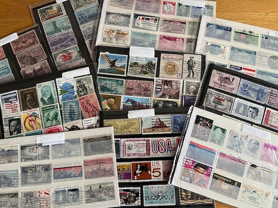 Collection Of Vintage United States Stamps, 10 Mixed Packs Of Stamps.