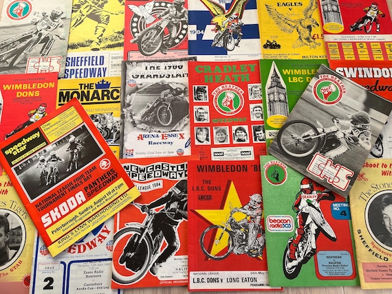 20 x Vintage 1980s Collectable Speedway Programmes.