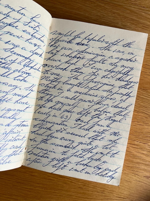 1962 Notepad With 40 Sides Of Writing Used As A Diary.