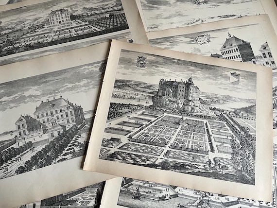 Collection Of Large Swedish Lithographs/ Book Plates 1830s, 10 Large Approximately 42x31cm.