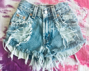 Ripped Jean Shorts Etsy