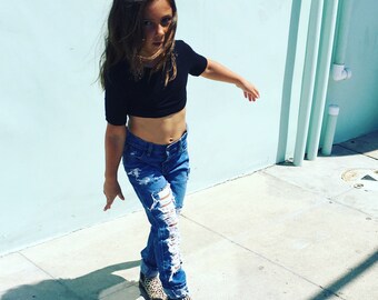 baby girl ripped skinny jeans