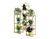 Multi-Tier Bamboo Plant Shelf, 32.7x39.4x9.8in