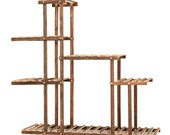 Nature Wood Flower Plant Stand Multi-Tier Display Shelf Storage Rack Home Garden