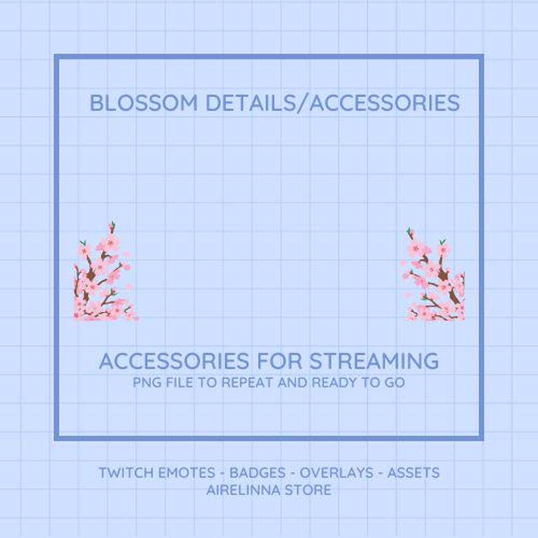 Accessories Cute for Streaming - Twitch Youtube Facebook OBS - Cherry ...