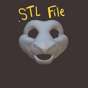 STL FILE ONLY Large Feline Fursuit Head 3D Print