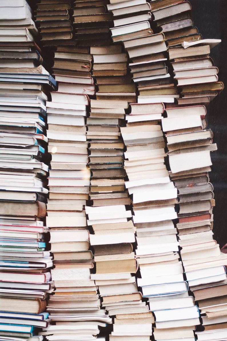 Paris Photography Paris Books Bookstack Large Wall Art image 0