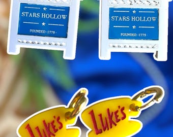 Brincos Gilmore Girls: Joias de acrílico