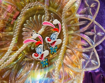 Orecchini Roger Rabbit, orecchini in acrilico di Chi ha incastrato Roger Rabbit?