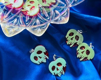 Resin earrings: Poison Apple jewelry