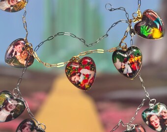 Dorothy’s Journey, Charm Necklace, glass jewelry, wizard of Oz jewelry