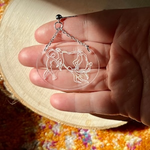 Henri Matisse &#39;The Dance&#39; Acrylic Earrings: Art Lover Gift