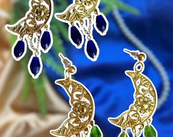 Brincos de Lua: brincos celestiais, banhados a ouro