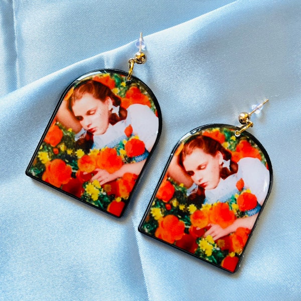 Dorothy, Wizard of Oz, earrings, Wizard of Oz fan earrings handmade jewelry Wicked earrings