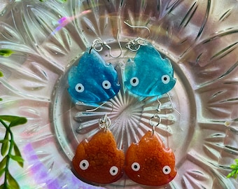 Resin Jewelry: Handpainted anime earrings