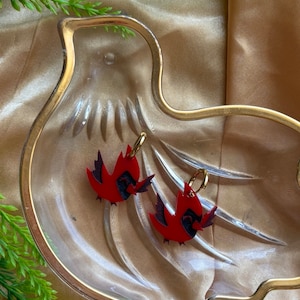 Owl House Earrings: Hand-Painted Acrylic