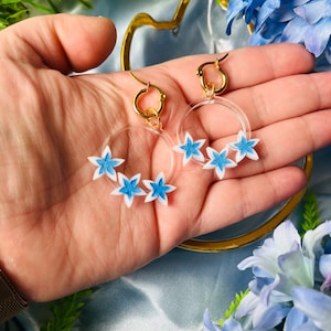 Legend of zelda silent princess flower   breath of the wild sword earrings