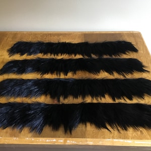 Real Coyote Fur Dyed Black Parka Coat Ruff Hood Replacement MADE in USA Canada Goose