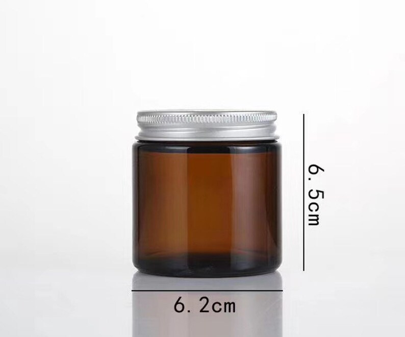 10 Pack Amber Glass Stash Jar Smell Proof Airtight UV for Candles Lotion Container 2.6 X 2.4