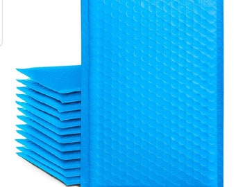 Blue Poly Bubble Mailers Padded Envelopes Bubble Lined Poly Mailer Self Seal Royal Blue All sizes #000 #0 #2 #5 4x8 6x9 8.5x12 10.5x16