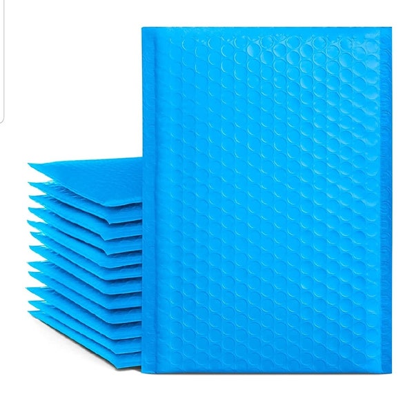 Blue Poly Bubble Mailers Padded Envelopes Bubble Lined Poly Mailer Self Seal Royal Blue All sizes #000 #0 #2 #5 4x8 6x9 8.5x12 10.5x16
