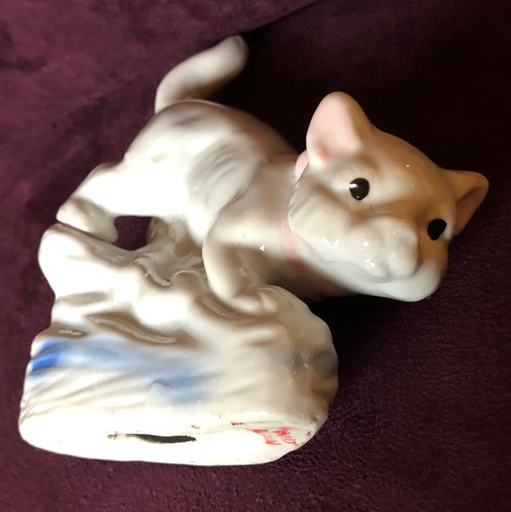 ヴィンテージ陶器製猫の置物 中国製 6インチ - Etsy 日本