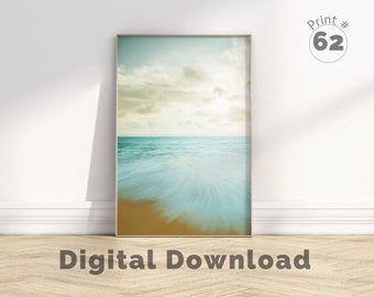 Coastal Wall Art Print, Ocean Landscape Print, Boho Beach Print, Coastal Wall Decor, Beach house Decor, Surf Art