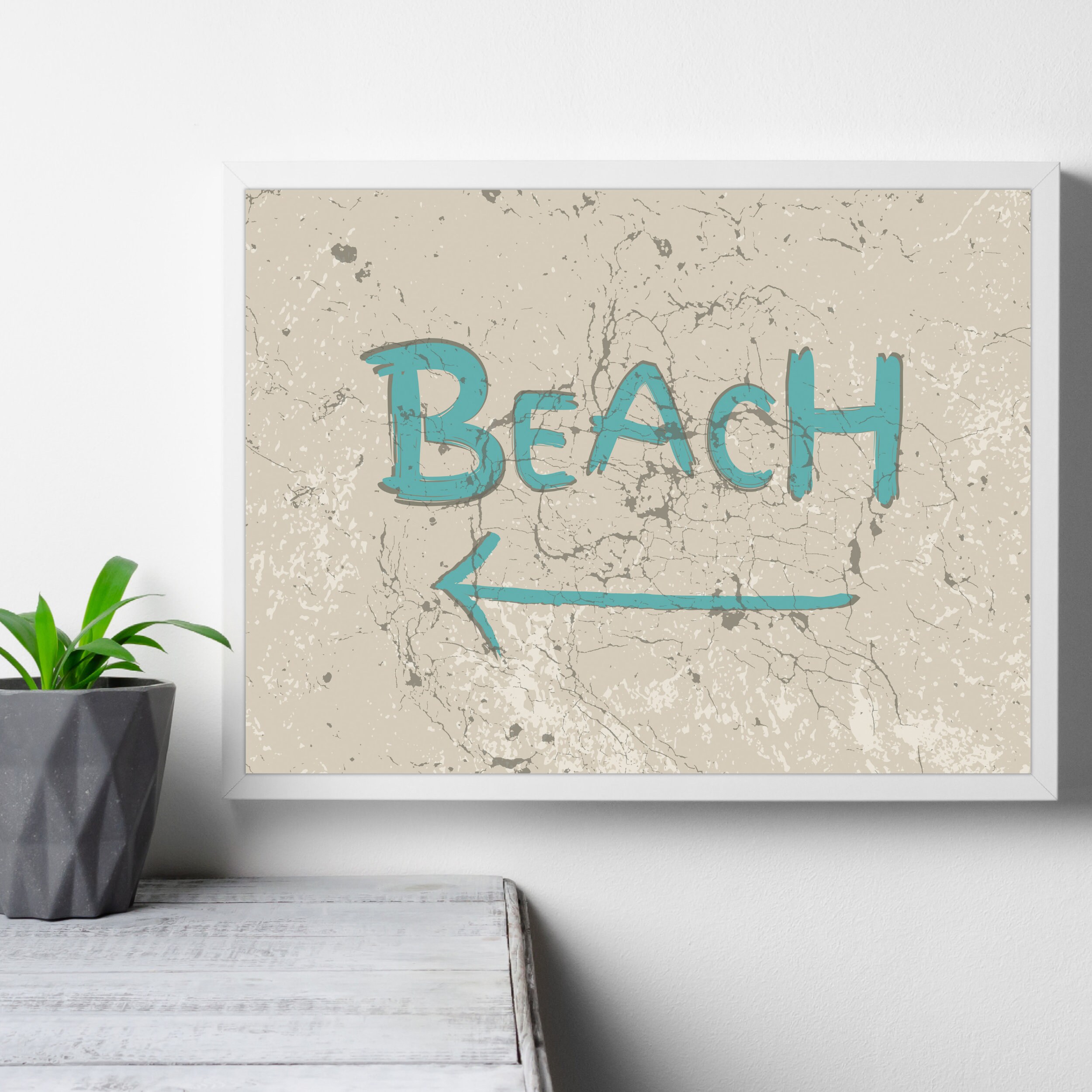 Coastal Wall Art Print, Printable Beach Art, Boho Beach Print, Beach ...